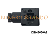 DIN43650A PG9 2P+E Solenoïde klep spoel connector IP65 AC DC Zwart