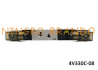 Het Type van 4V330C-08 AirTAC Klep van de Lucht Elektrocontrole 1/4“ 5/3 Manier voor Dubbelwerkende Cilinder
