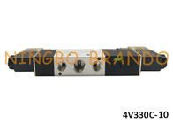AC220V DC24V 3/8“ Pneumatische Solenoïdeklep 5/3 Manier 4v330c-10 met Aluminiumlichaam voor Automatiseringsmachine