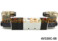 Het Type van 4V330C-08 Airtac Pneumatische Solenoïdeklep 1/4“ 5/3 Manier 24VDC