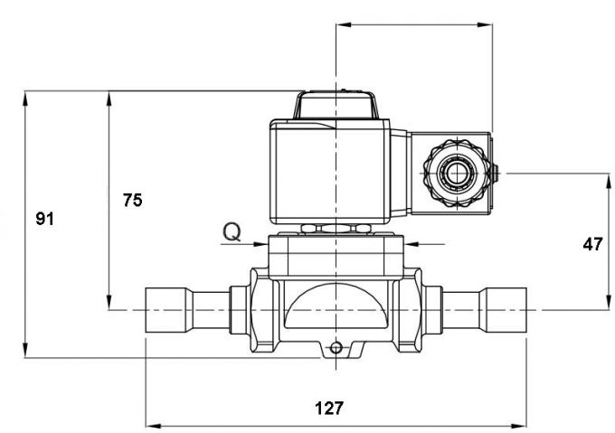 1/2“ Lassende de Solenoïdeklep van de Typekoeling voor Temperatuurcontrole AC/DC