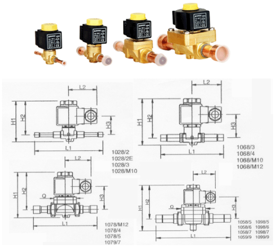 Vloeibare de Solenoïdeklep van ODF voor Koeling/Elektrische Solenoïdekleppen in Diepvriezer
