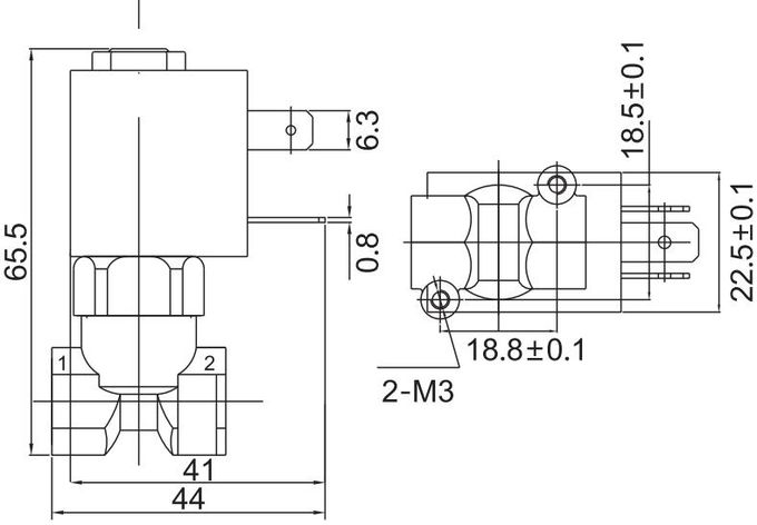 5503 CEME-Type de Klep van de Messingssolenoïde voor Elektronisch Stoomstrijkijzer Schonere 12V 24V 110V 220V 1