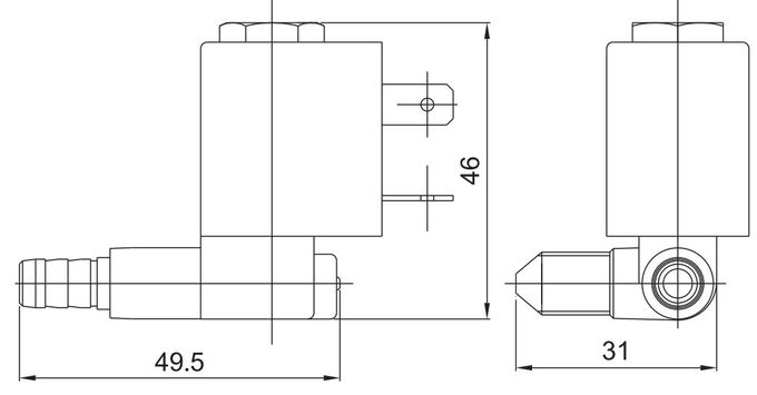 5503 CEME-Type de Klep van de Messingssolenoïde voor Elektronisch Stoomstrijkijzer Schonere 12V 24V 110V 220V 3