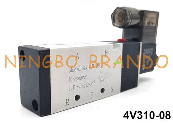 het Type van 4V310-08 Airtac Enige Klep van de Rol Pneumatische Solenoïde 5/2 Manier DC24V AC220V
