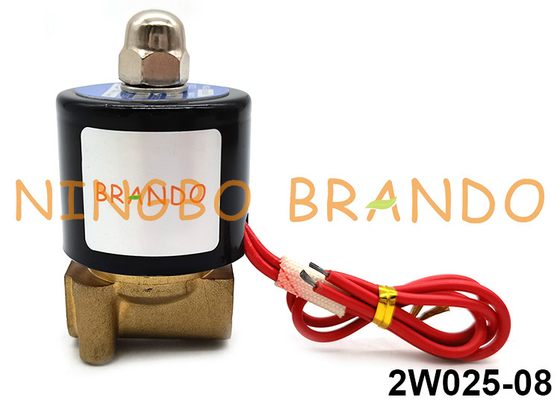 2W025-08 Klep van de messings de Normale Gesloten Solenoïde Rechtstreeks voor de Luchtgas van de Waterolie