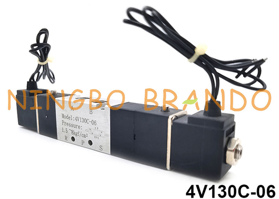 4V130C-06 5/3 Way Airtac Type Air Control Pneumatische Magneetventiel 24V 110V 220V