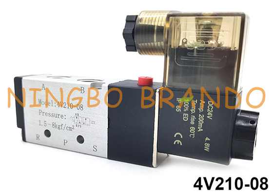 4V210-08 5/2-weg Airtac-type pneumatische enkele magneetklep 24V 110V 220V
