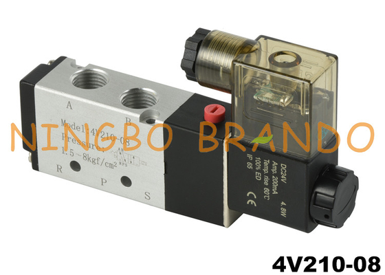 4V210-08 5/2 Weg 1/4'' Air Control Pneumatische Magneetventiel DC24V DC24V
