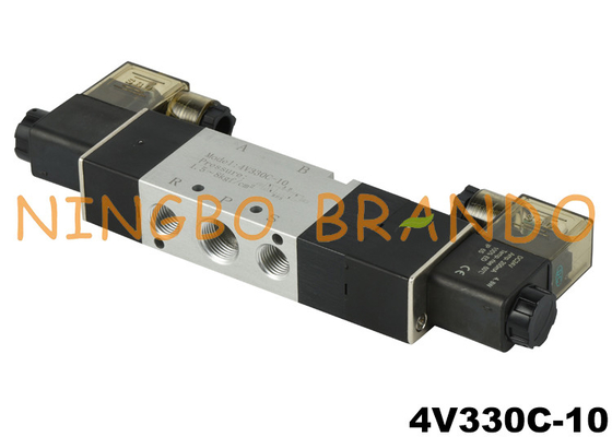 4V320-10 Pneumatische luchtregelklep met dubbele solenoïde DC24V DC24V