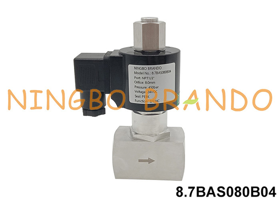 350 bar Hoogdruk elektrisch klep van roestvrij staal 12V 24V 110V 220V