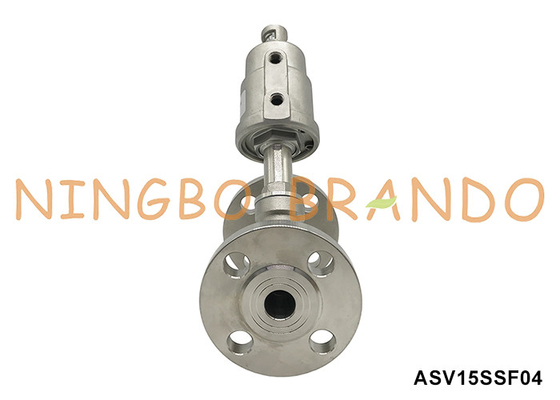 DN15 PN16 Flanged Port Pneumatic Angle Seat Valve Double Acting Normaal gesloten