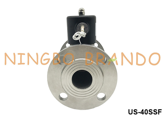 DN40 Flanged Steam Hot Water Solenoid Valve van roestvrij staal 1,5' 24V 110V 220V