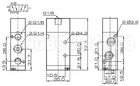 4A210-08 Pneumatische luchtpilootklep voor eenrichtingsbesturing 1/4'