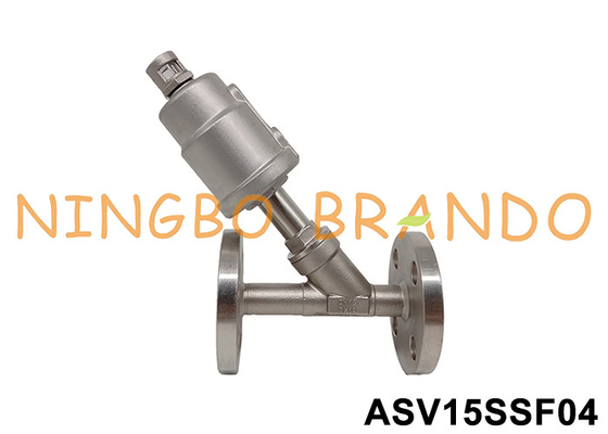 DN15 Flanged Port SS 304 Pneumatische hoek zitklep 0~16 bar