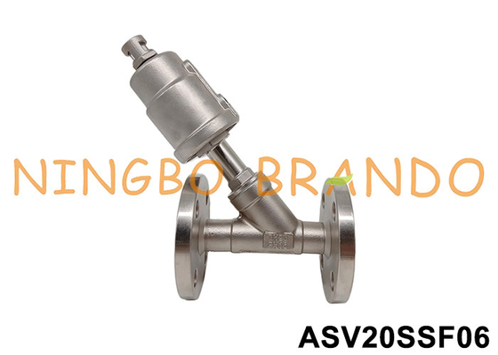 DN20 Flanged Pneumatic Angle Seat Valve PN16 0~16bar