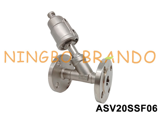 DN20 Flanged Pneumatic Angle Seat Valve PN16 0~16bar