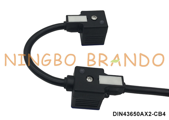 Doppelkop DIN43650A dubbel solenoïde klep spoel connector met gegoten kabel