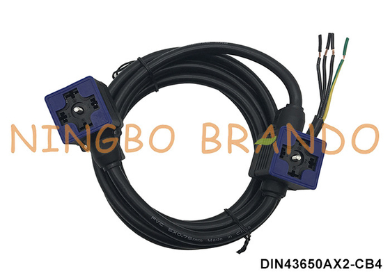 Doppelkop DIN43650A dubbel solenoïde klep spoel connector met gegoten kabel