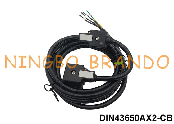 DIN43650A-connector voor twee koppen van elektrovalen met gegoten kabel