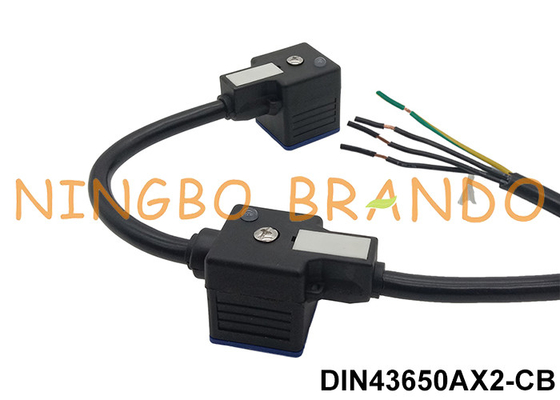 DIN43650A-connector voor twee koppen van elektrovalen met gegoten kabel