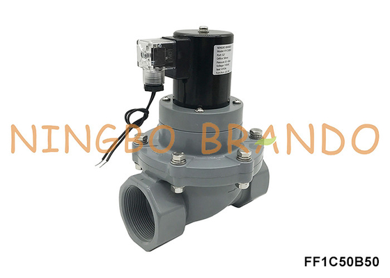 2' DN50 Corrosiebestendige CPVC-solenoïde klep voor chemisch zuur 24V 220V