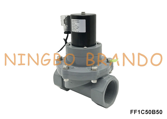 2' DN50 Corrosiebestendige CPVC-solenoïde klep voor chemisch zuur 24V 220V
