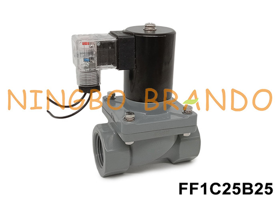 1' DN25 anti-corrosieve magnetoventil met CPVC-karosserie 24V 110V 220V