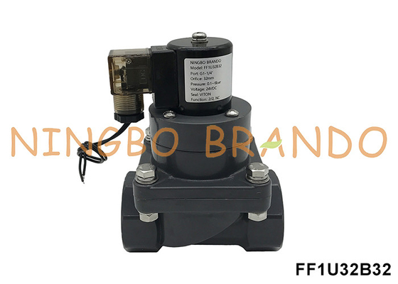 1-1/4' DN32 Corrosiebestendige UPVC solenoïde klep voor chemisch zuur 24V 220V