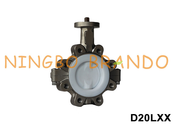 DN40 tot en met DN600 koploze lugtype vlinderklep met PTFE-bekleding
