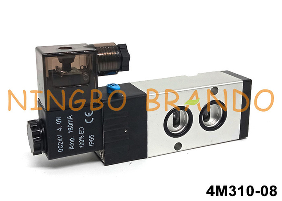 Airtac Type 4M310-08 Namur Pilot Solenoïde Valve 5/2 Way 24V 220V