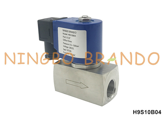 150 bar 1/2'' Hoogdruk elektrische klep voor water-luchtgas 24V 110V 220V