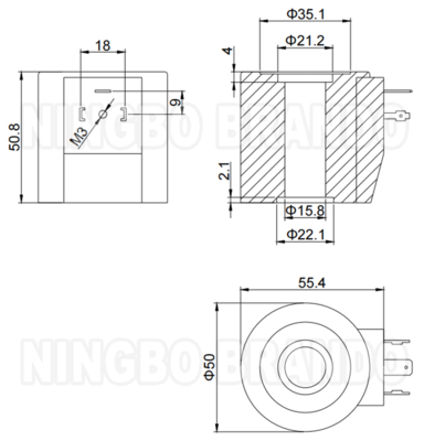 Ammoniak Koeltechniek Magneetventiel Spoel DC24V AC110V AC220V 22VA 15W