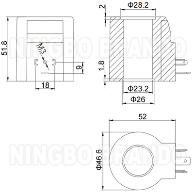 Yuken Type DSG-03 Hydraulische magnetoventil spoel DC12V DC24V 28W 38W