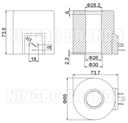 Hydraulische magneetspoel voor Yuken DSG-03 serie ventiel 12V 24V 220V