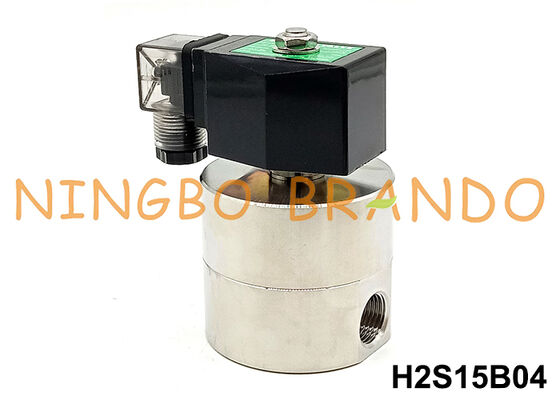 1/2'' 200 bar Hoogdruk solenoïde klep van roestvrij staal 24V 110V 220V
