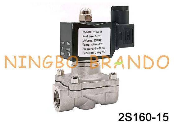 2S160-15 1/2 inch 2/2-weg roestvrijstalen membraanventiel