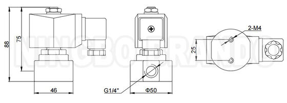 700 bar 10000 PSI Hoogdruksolenoïde klep1/4' 220V 110V 24V 12V