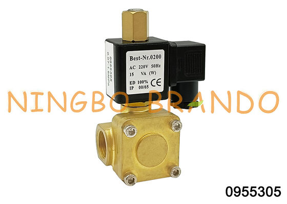 0955305 1/2'' Normaal Gesloten Messing Solenoïdeklep 220V 110V 24V