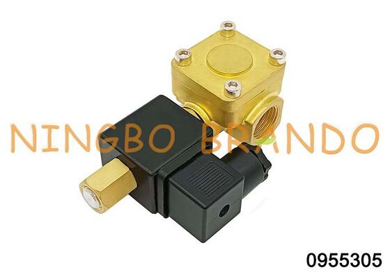 0955305 1/2'' Normaal Gesloten Messing Solenoïdeklep 220V 110V 24V