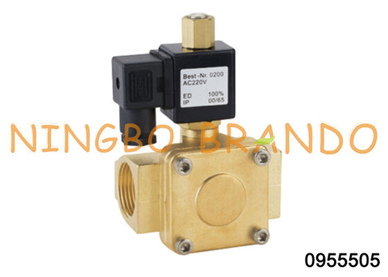 0955505 1'' Normaal Gesloten Messing Solenoïdeklep 1.6Mpa Elektrische Waterklep