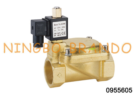 0955605 1-1/4'' 2 Way Normaal Open Messing Solenoïde Valve 1.6Mpa