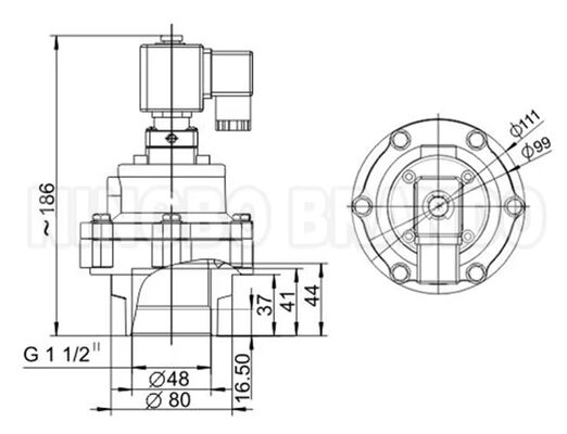 HUANENG MD340S Volledige onderdompeling 1-1/2 '' Puls klep 24V 110V 220V