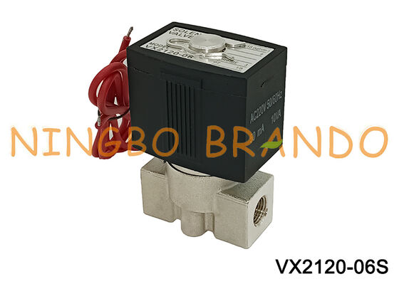 SMC Type Vx2120 1/4 '' 2/2-weg roestvrijstalen magneetventiel 220V 24V