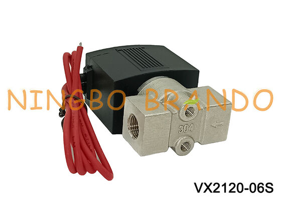 SMC Type Vx2120 1/4 '' 2/2-weg roestvrijstalen magneetventiel 220V 24V