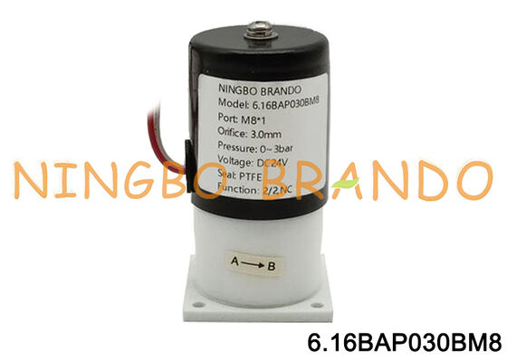 M8 Anti-corrosieve isolatie PTFE-magneetklep DC24V AC220V