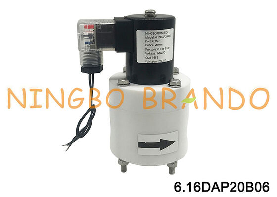 3/4 '' Anti-corrosie PTFE-magneetventiel DC24V AC110V AC220V