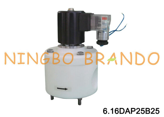 1 ''PTFE Anti-corrosie magneetventiel Zuur-alkali Chemisch bestendig