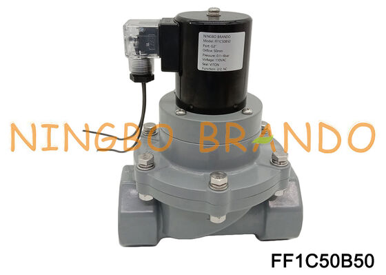 2 '' inch anticorrosieve zoutwaterzure elektrische solenoïde CPVC-klep DN50
