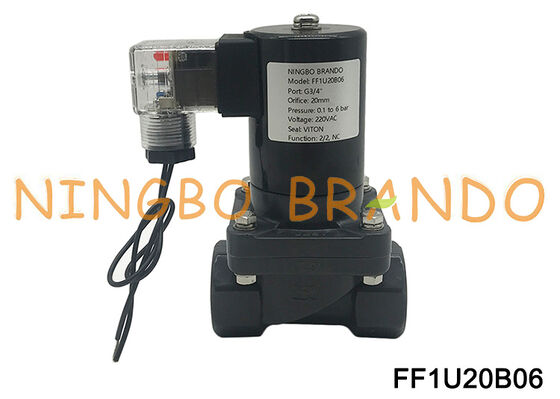 UPVC Chemisch anticorrosief elektrisch magneetventiel 3/4 '' DN20